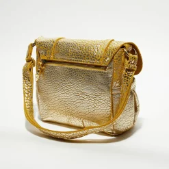 Femme Mila Louise Sacs^Sac besace en Cuir Bernie J jaune - 35x23x13 cm