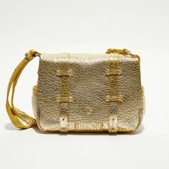Femme Mila Louise Sacs^Sac besace en Cuir Bess J jaune - 25x20x7 cm