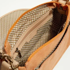 Sac besace en Cuir Rocia V orange - 23x20x7 cm-Mila Louise Discount