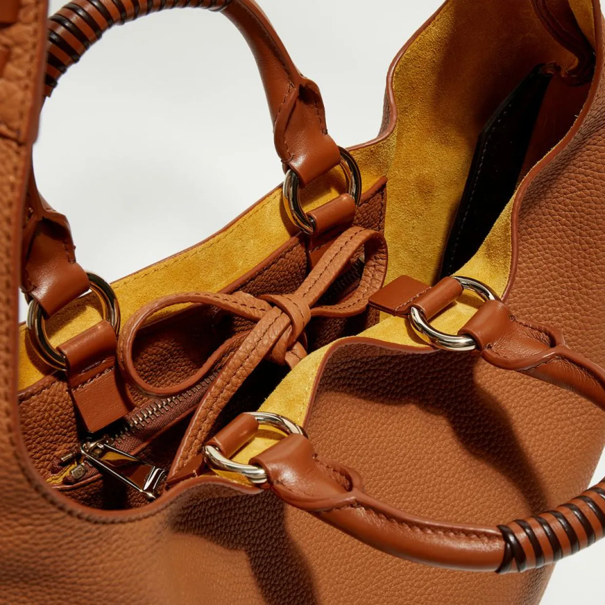 Femme Chloé Sacs^Sac cabas en Cuir Woody caramel - 45x33x13 cm