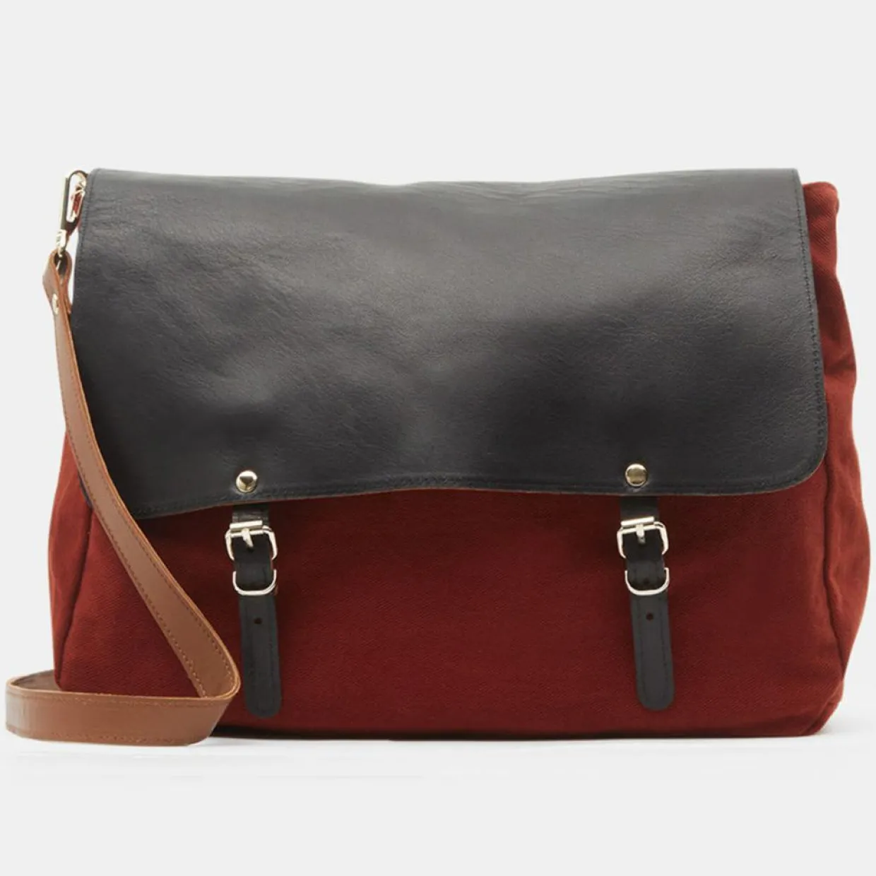 Femme Craie Sacs^Sac cartable réversible en Velours côtelé Maxi Maths marron 24x35x9 cm
