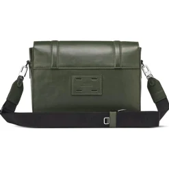 Femme Maison Faret Sacs^Sac en Cuir & Toile enduite Moulleau vert/multicolore - 22x30x9 cm