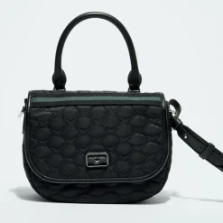 Sac en Toile brodée Je t'Attends Je t'Aime nº2 noir - 20x25x8 cm-Mauboussin Sale