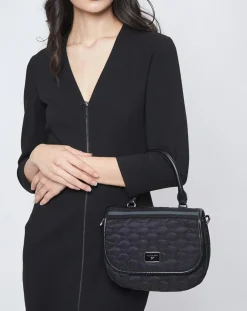 Sac en Toile brodée Je t'Attends Je t'Aime nº2 noir - 20x25x8 cm-Mauboussin Sale
