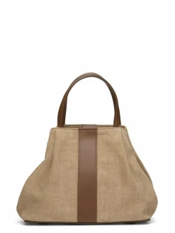 Femme Maison Faret Sacs^Sac en Toile Pin Beige - 20,5x26,5x15,5 cm