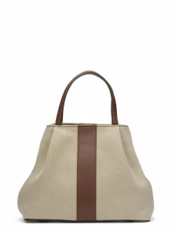 Femme Maison Faret Sacs^Sac en Toile Pin Beige - 20,5x26,5x15,5 cm