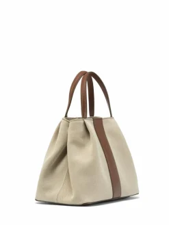 Femme Maison Faret Sacs^Sac en Toile Pin Beige - 20,5x26,5x15,5 cm