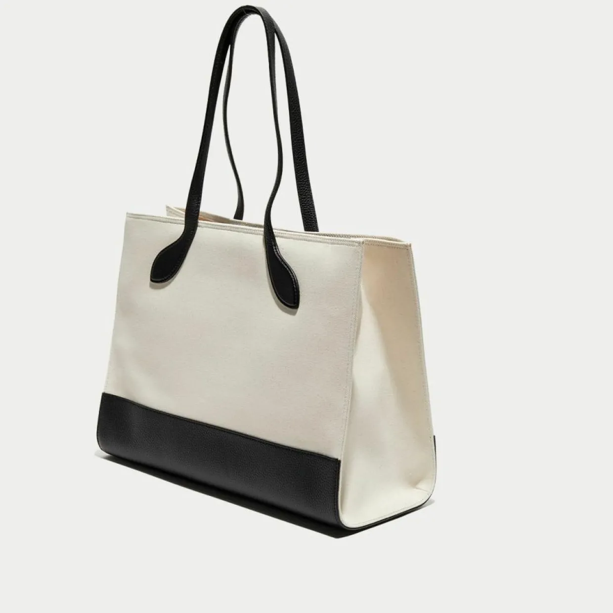 Sac fourre-tout en Coton & Cuir naturel/noir - 40x29.5x15 cm-Bally Best