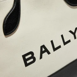 Sac fourre-tout en Coton & Cuir naturel/noir - 40x29.5x15 cm-Bally Best