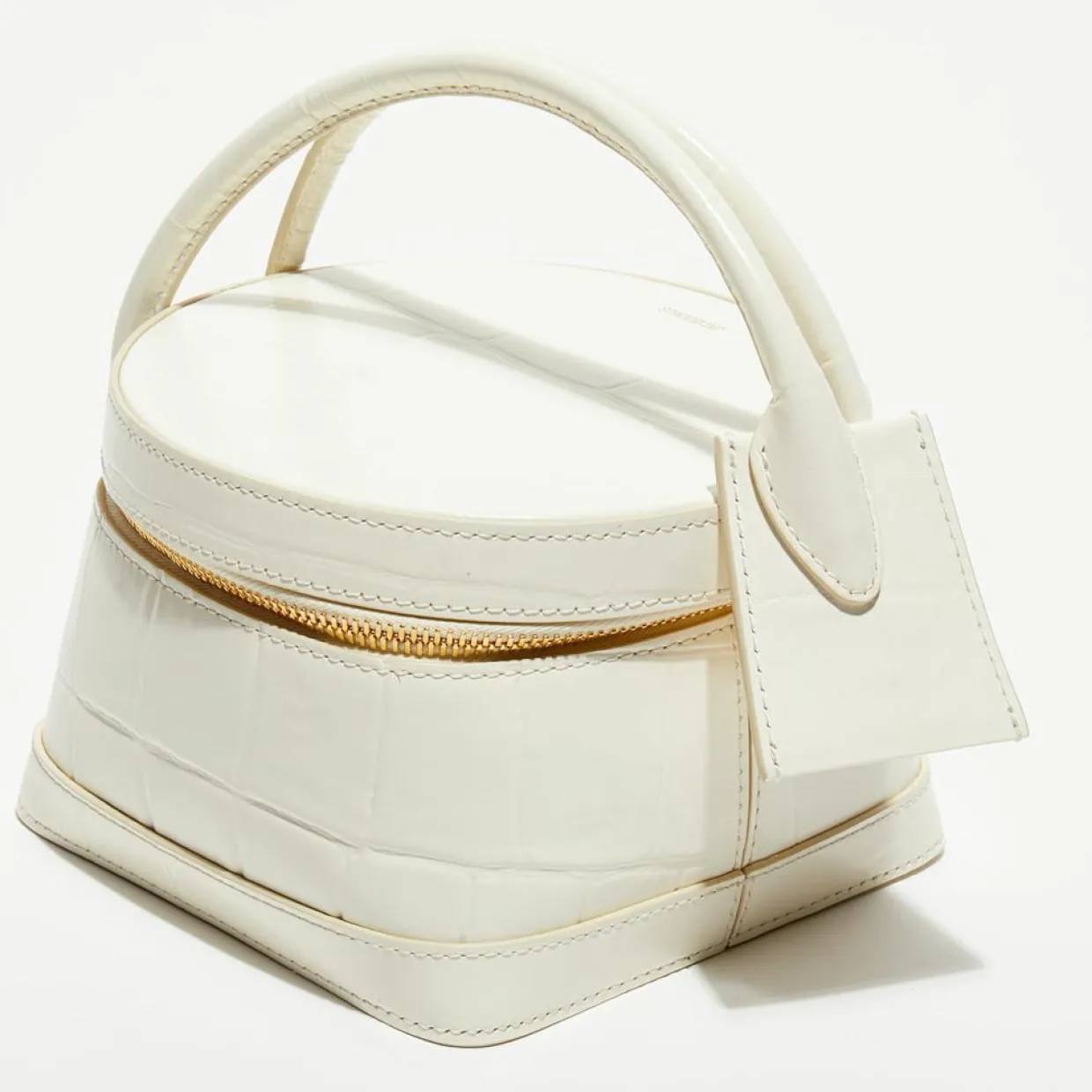 Sac mallette en Cuir Le Vanito ivoire - 11.5x15.5x15.5 cm-Jacquemus Discount