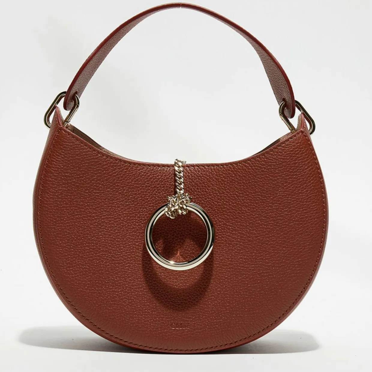 Sac porté épaule en Cuir Arlène marron - 25x20x9 cm-Chloé Best