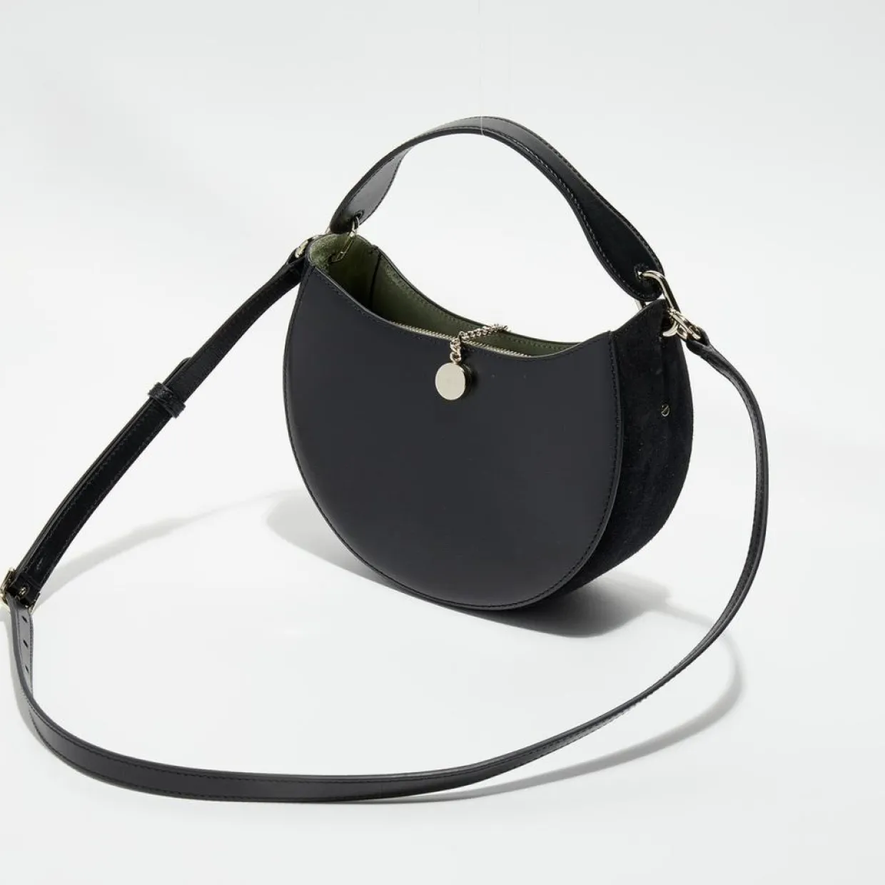 Sac porté épaule en Cuir Arlène noir - 25x20x9 cm-Chloé Discount