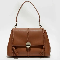 Sac porté épaule en Cuir Pénélope caramel - 35x24x13 cm-Chloé Best