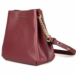 Sac seau en Cuir Teagen bordeaux - 17x12x9 cm-Michael Kors