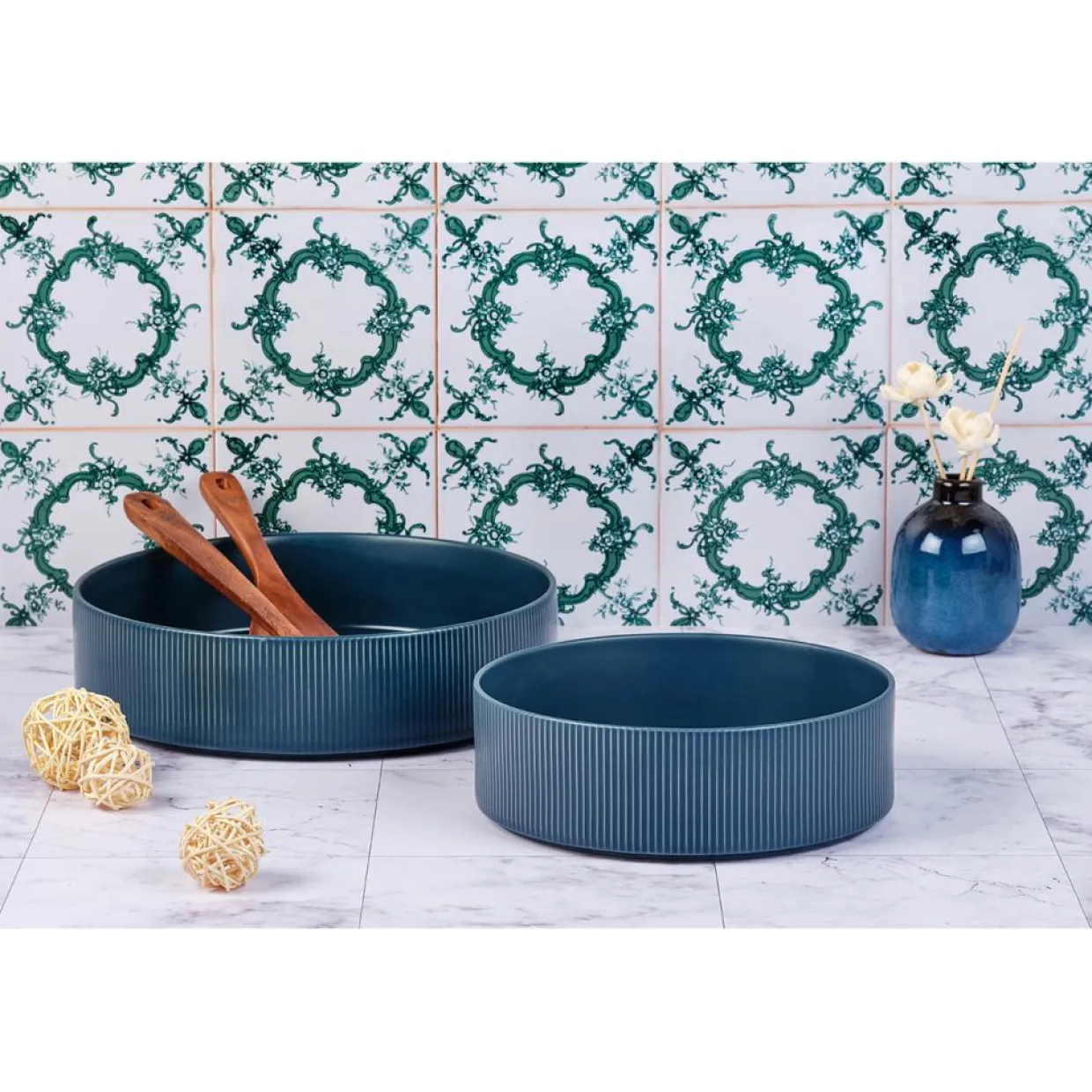 Saladier Scandi bleu marine - D.27 cm-Bjorn