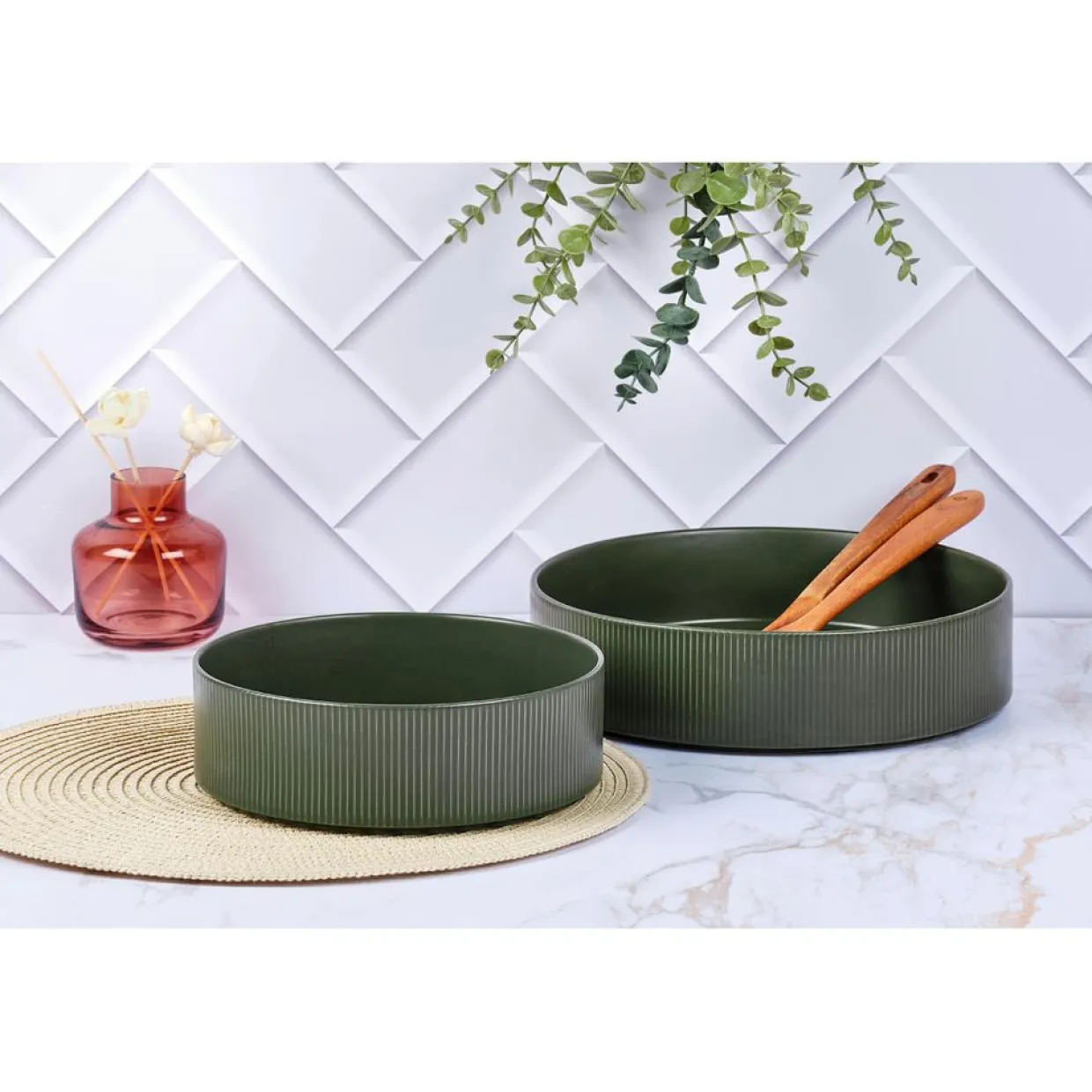Bjorn Saladiers^Saladier Scandi vert olive - D.27 cm