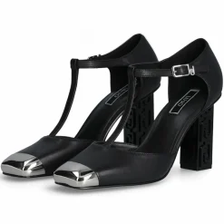 Femme Liu-Jo Sandales À Talons^Salomés en Cuir Jennifer noires