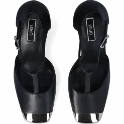 Femme Liu-Jo Sandales À Talons^Salomés en Cuir Jennifer noires