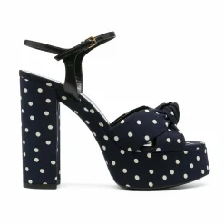 Sandales à pois Bianca bleues-Saint Laurent Best