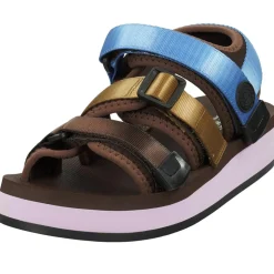 Femme Scotch & Soda Baskets^Sandales Baza marron/doré/bleu