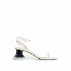 Sandales en cuir brossé pétale blanches-Loewe