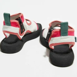 Femme Off White Sandales Plates^Sandales en Velours de Cuir Surf blanc/rose