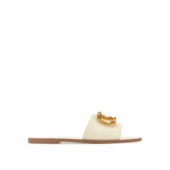 Sandales plates en cuir blanches-Valentino Garavani Clearance