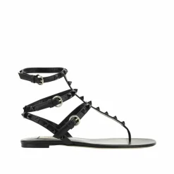 Femme Valentino Garavani Sandales Plates^Sandales tongs Rockstud noires