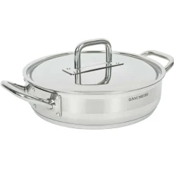 Gam'Hotel Poêles^Sauteuse induction inox avec couvercle grise - D.32 cm