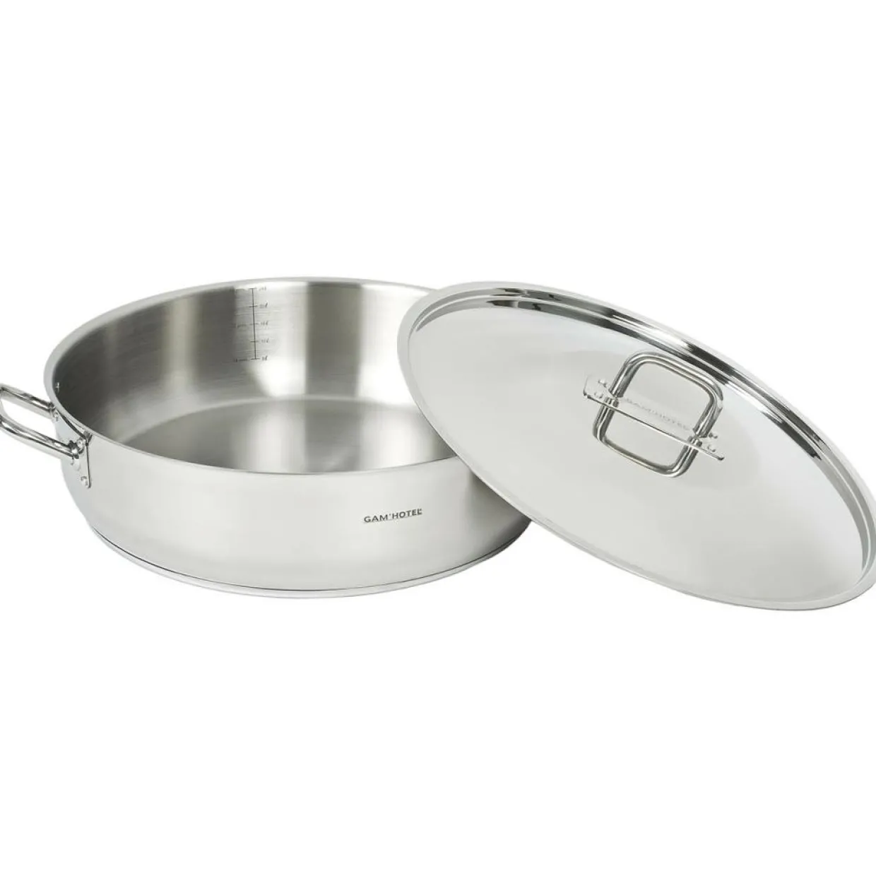 Sautoir induction inox avec couvercle gris - D.42 cm-Gam'Hotel Hot