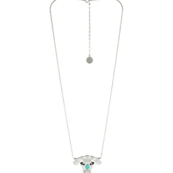 Sautoir Zodiac Taureau Turquoise argenté-Reminiscence Hot