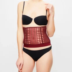 Serre-taille à bretelles Tulle Soutache bordeaux-La Perla Best