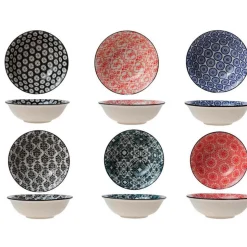 Cosy & Trendy Assiettes^Service de table en Grès Délirio assorti multicolore -18 pièces