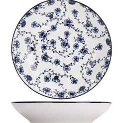Cosy & Trendy Assiettes^Service de table en Grès Flor Azul blanc/bleu - 12 pièces