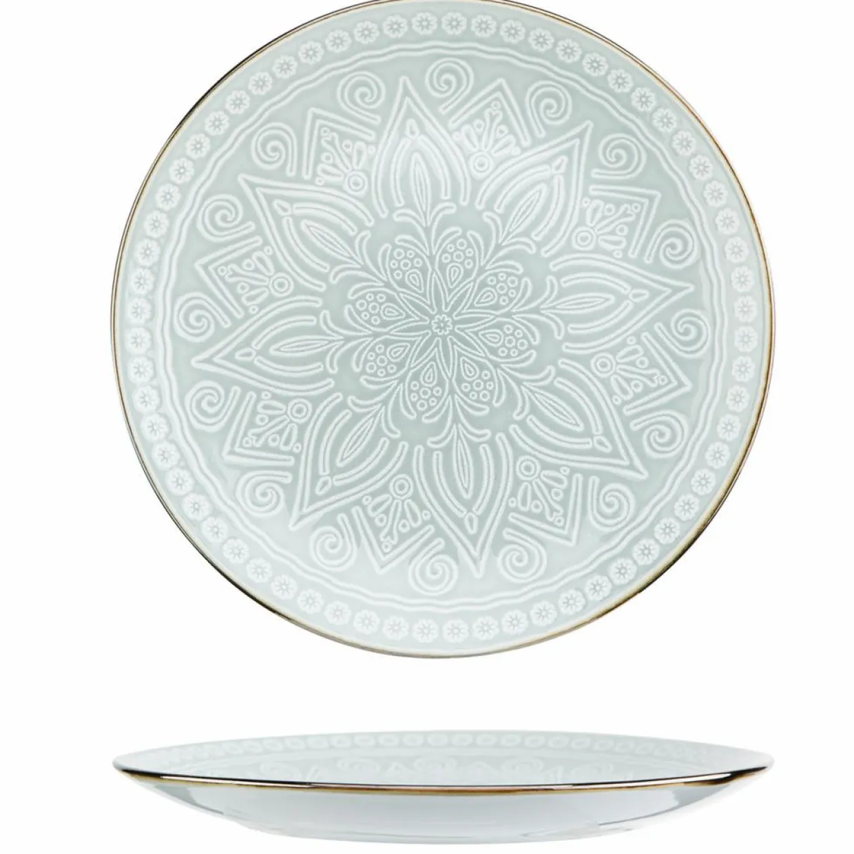 Cosy & Trendy Assiettes^Service de table en Grès Murano vert - 18 pièces