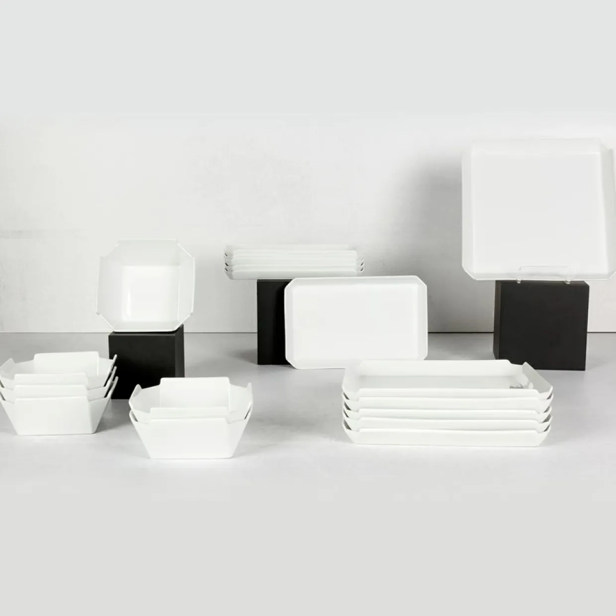 Cosy & Trendy Assiettes^Service de table en Porcelaine Edge blanc - 18 pièces