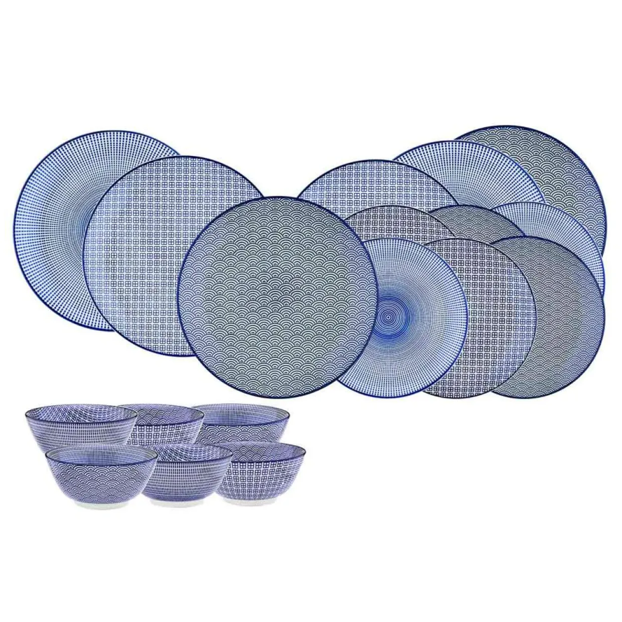 Bjorn Assiettes^Service Les essentiels Dark bleu foncé - 18 pièces