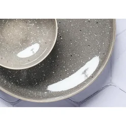 Bjorn Assiettes^Service Les Essentiels en Grès Stellar gris/anthracite - 18 pièces