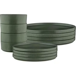 Service Les Essentiels Scandi vert olive - 12 Pièces-Bjorn Best
