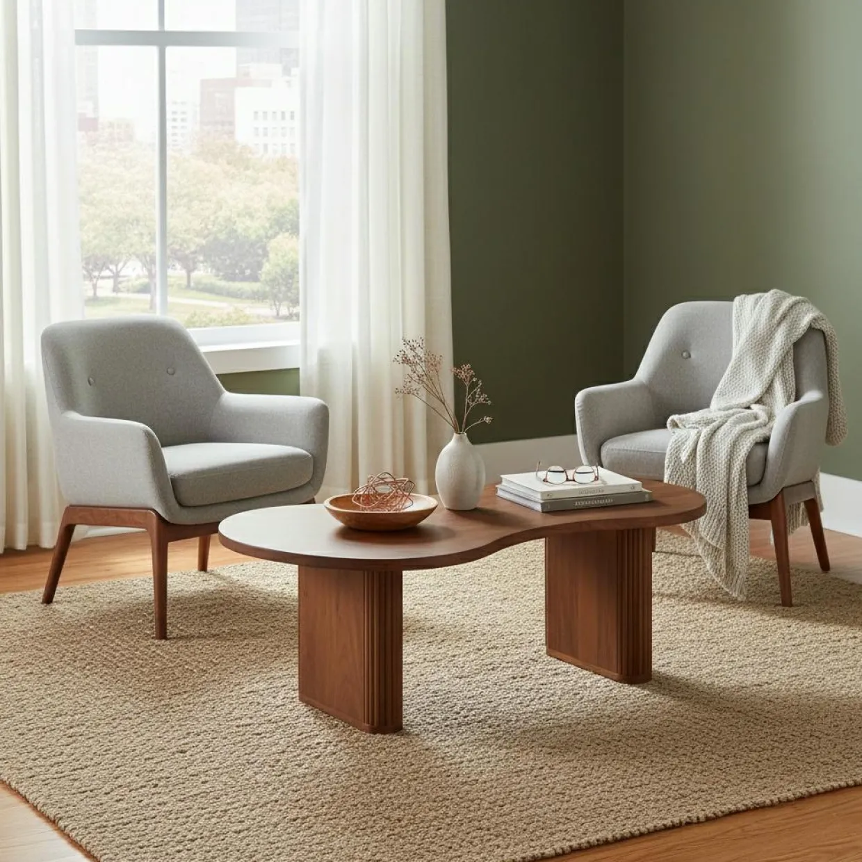 Bois & Chiffons Tables^Set de 2 tables basses ovales Acacia Arad Marron - 110x60x40 cm et 110x60x35 cm