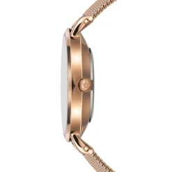 Set Montre Femme 2 Bracelets Petite Classique en Acier & Cuir rose doré/noir-Amelia Parker Hot