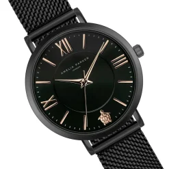 Set Montre Femme & Bracelet Petite Noir en Acier noir-Amelia Parker Best
