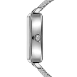 Set Montre Femme 2 Bracelets Plaza en Acier & Cuir argenté/bleu foncé-Amelia Parker Discount