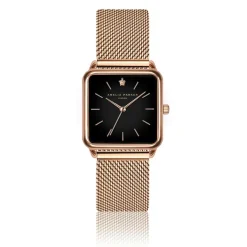 Femme Amelia Parker Montres^Set Montre Femme 2 Bracelets Night Plaza en Acier rose doré/noir