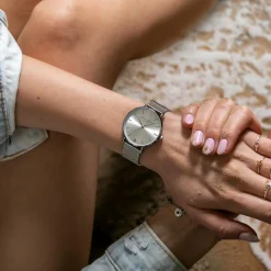 Set Montre Femme & Bracelet Capsule Grey en Acier argenté-Amelia Parker Online