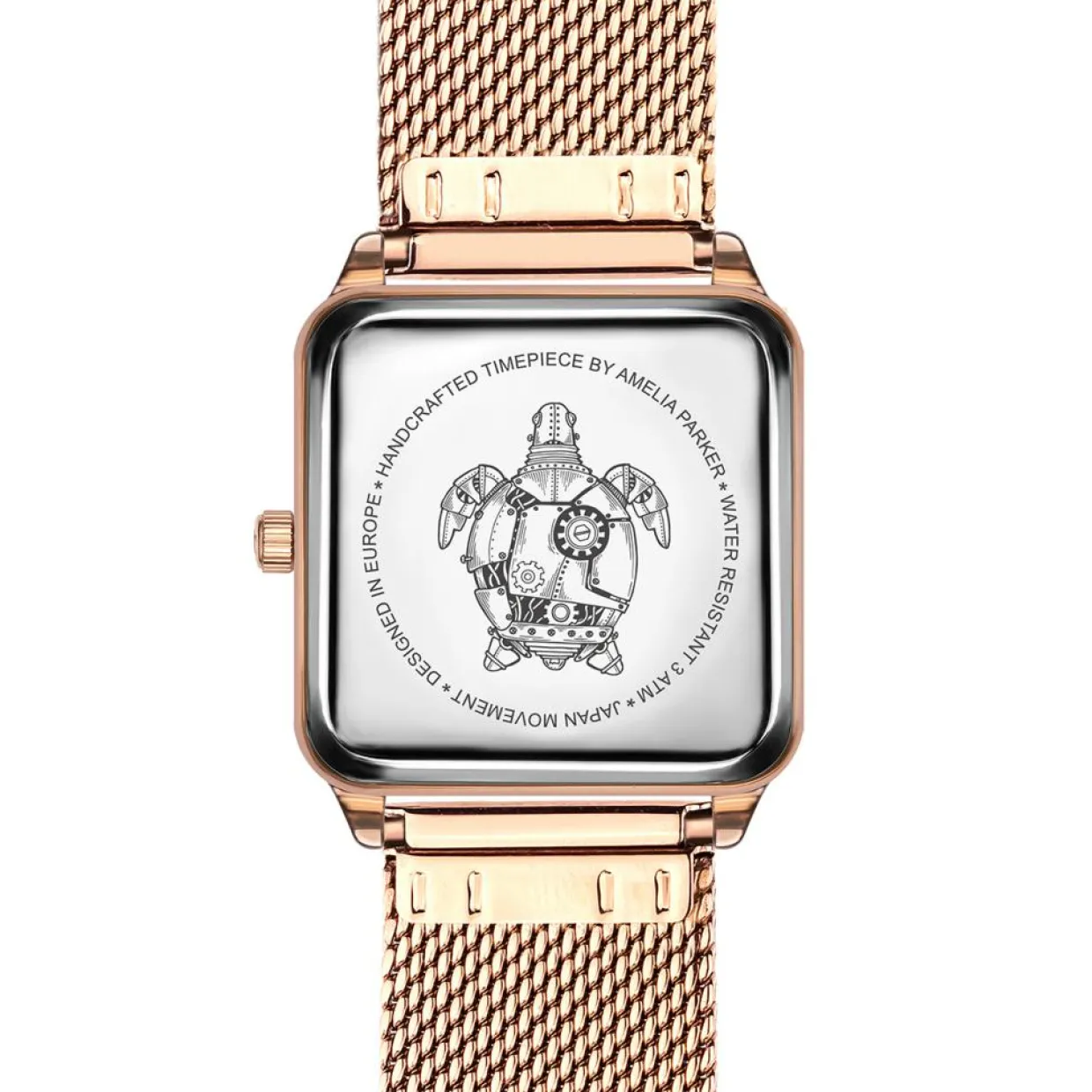 Femme Amelia Parker Montres^Set Montre Femme 2 Bracelets Gold Plaza en Acier & Cuir rose doré/noir