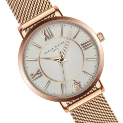 Set Montre Femme & Bracelet Petite Classique en Acier rose doré-Amelia Parker