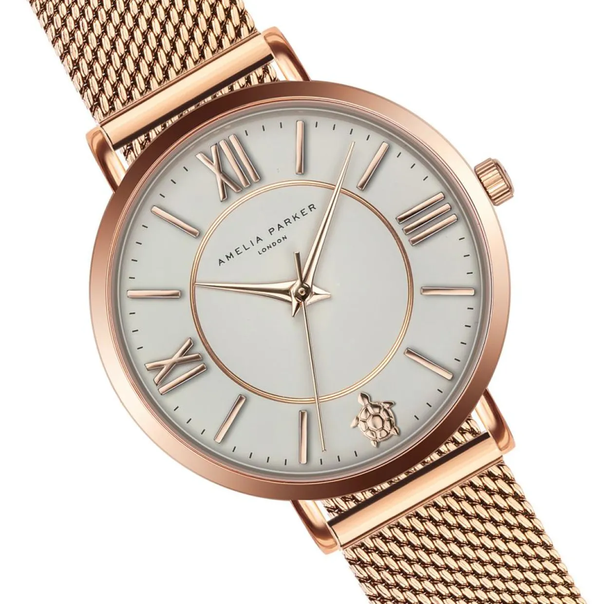 Set Montre Femme & Bracelet Petite Classique en Acier rose doré-Amelia Parker