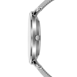Femme Amelia Parker Montres^Set Montre Femme 2 Bracelets Capsule en Acier & Cuir argenté/blanc