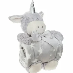 Set Plaid et peluche Licorne aléatoire - 25x20x26 cm-Atmosphera Best